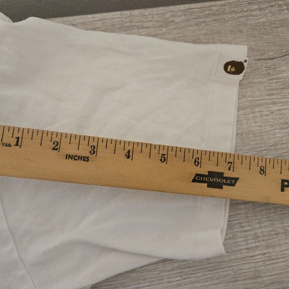 BAPE Camo By Bathing Ape Tee White Navy Mens Size Large T Shirt - Picture 7 of 7